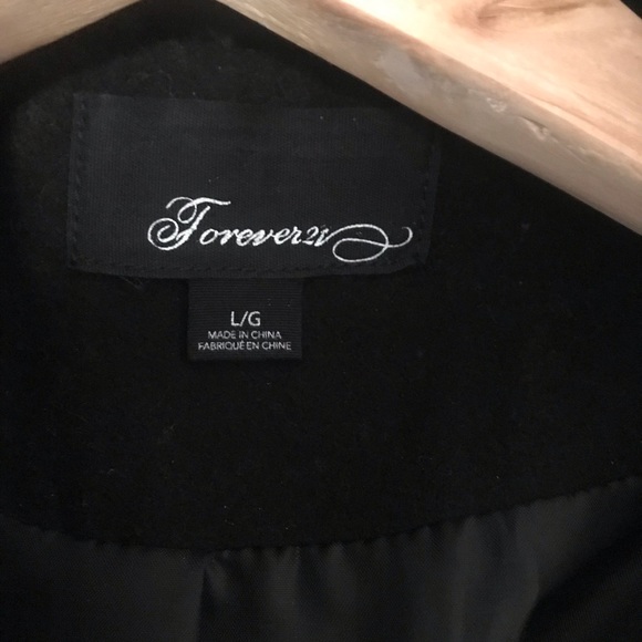 Black Pea Coat - Picture 4 of 5